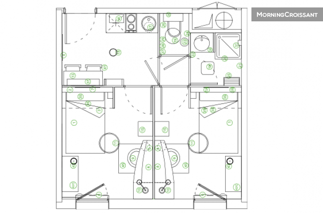 Shared apt in a residence