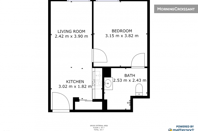 Furnished flat in residence